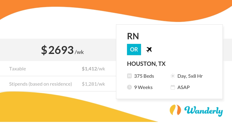 Wanderly Travel Nurse Jobs, OR, Houston TX
