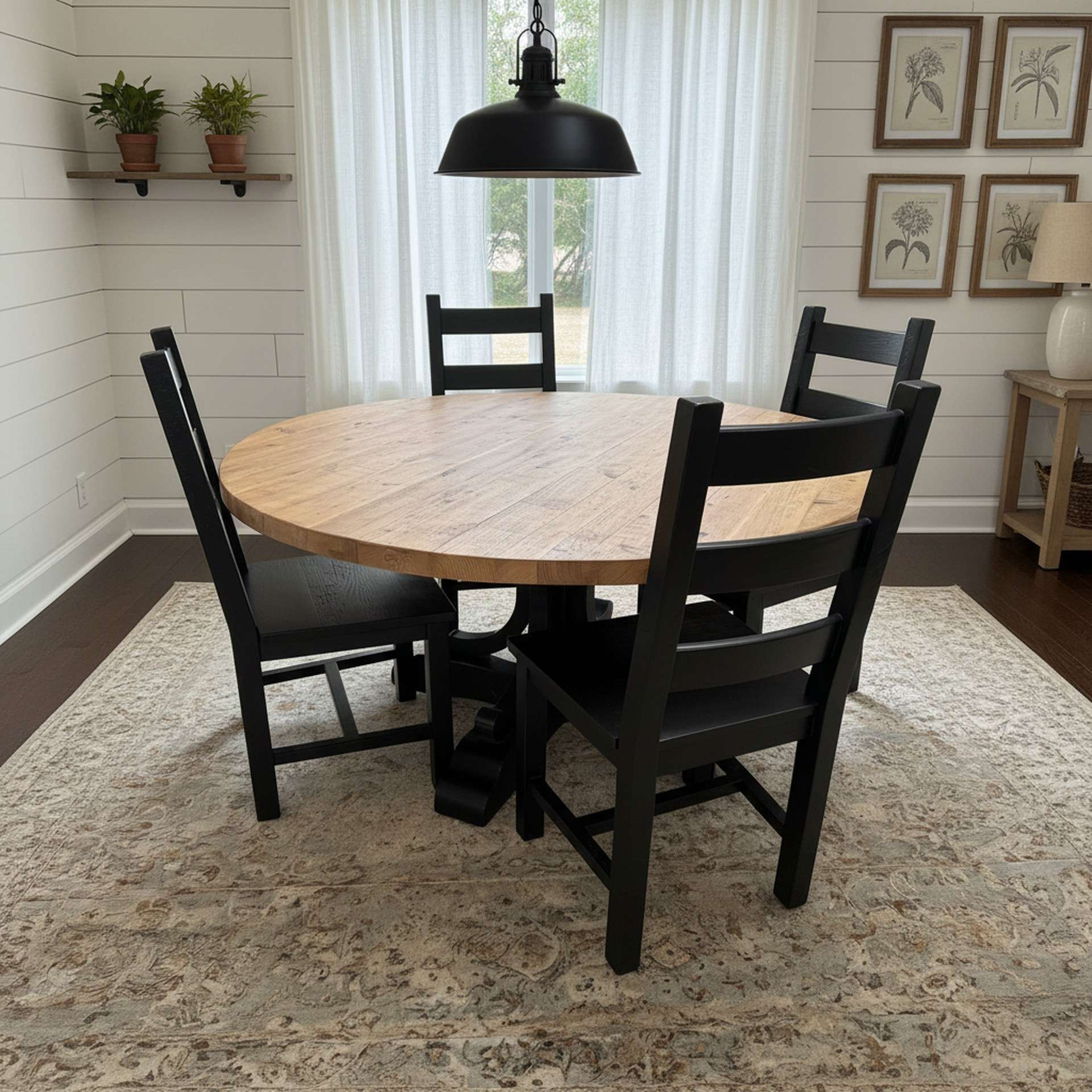 Devin 5Pc Pine Dining Set