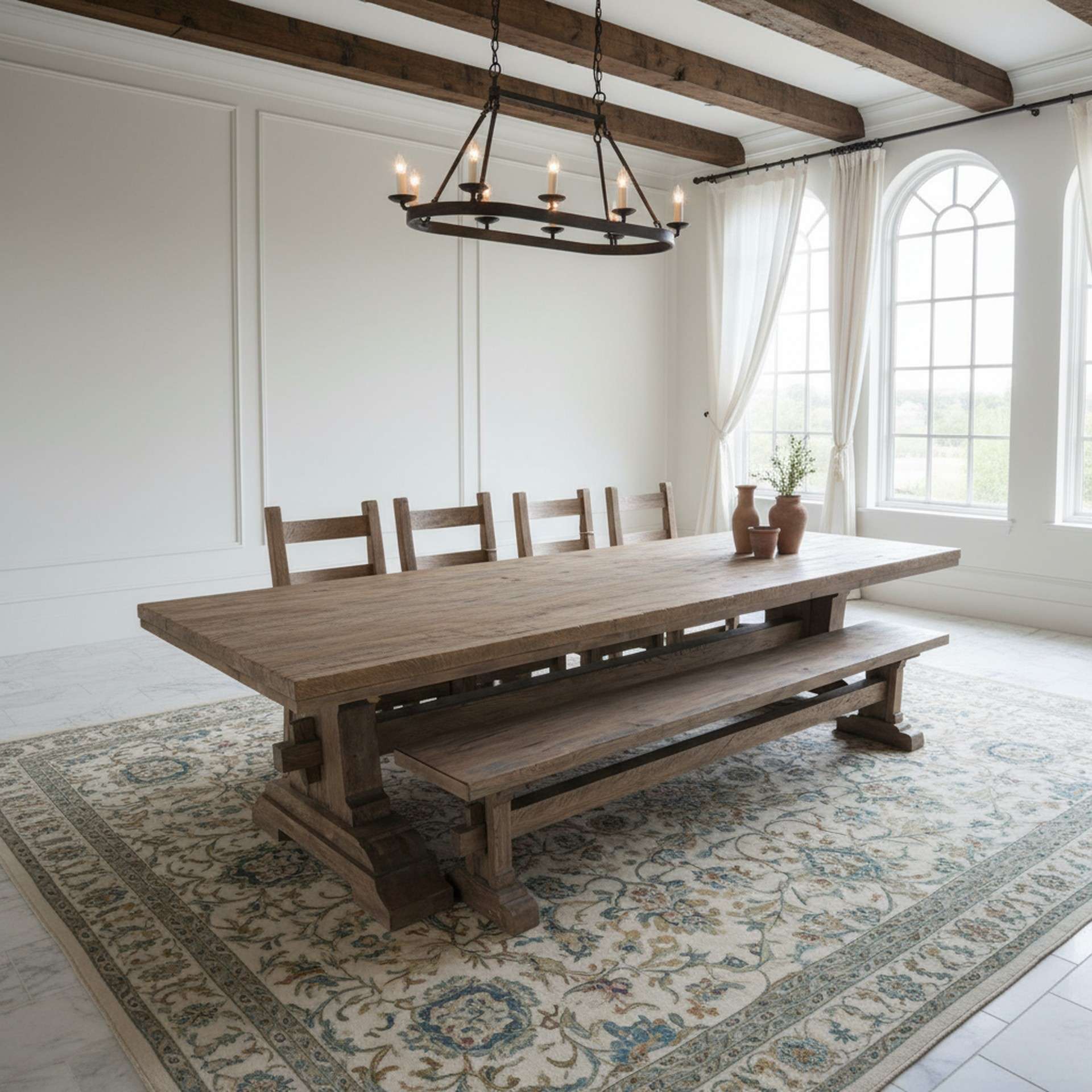 10' Monterey Oak Dining Set