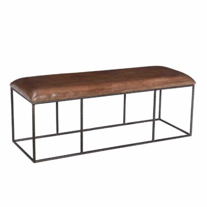 AP3125 - Leather and Iron Bench