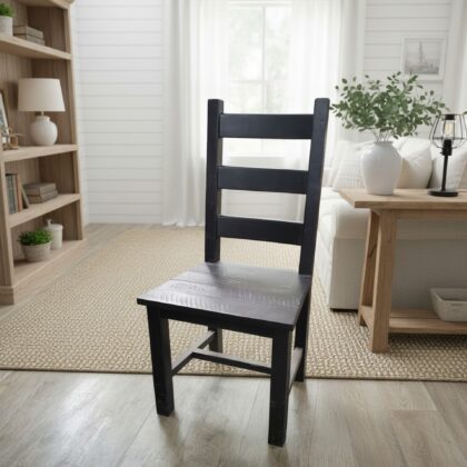 Black Slat Back Chair