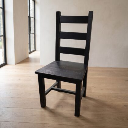 Black Slat Back Chair