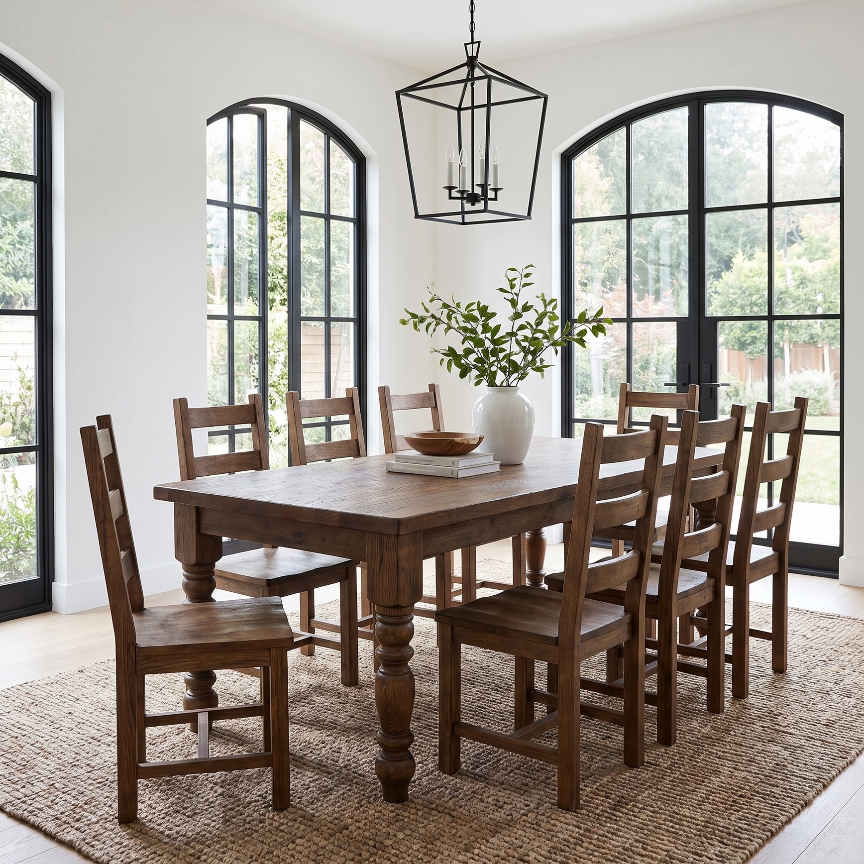 7' Manchester Oak Dining Set