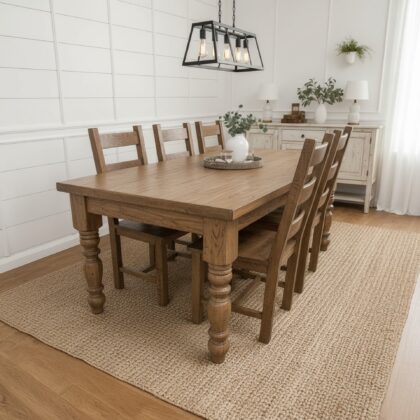 7' Manchester Oak Dining Set