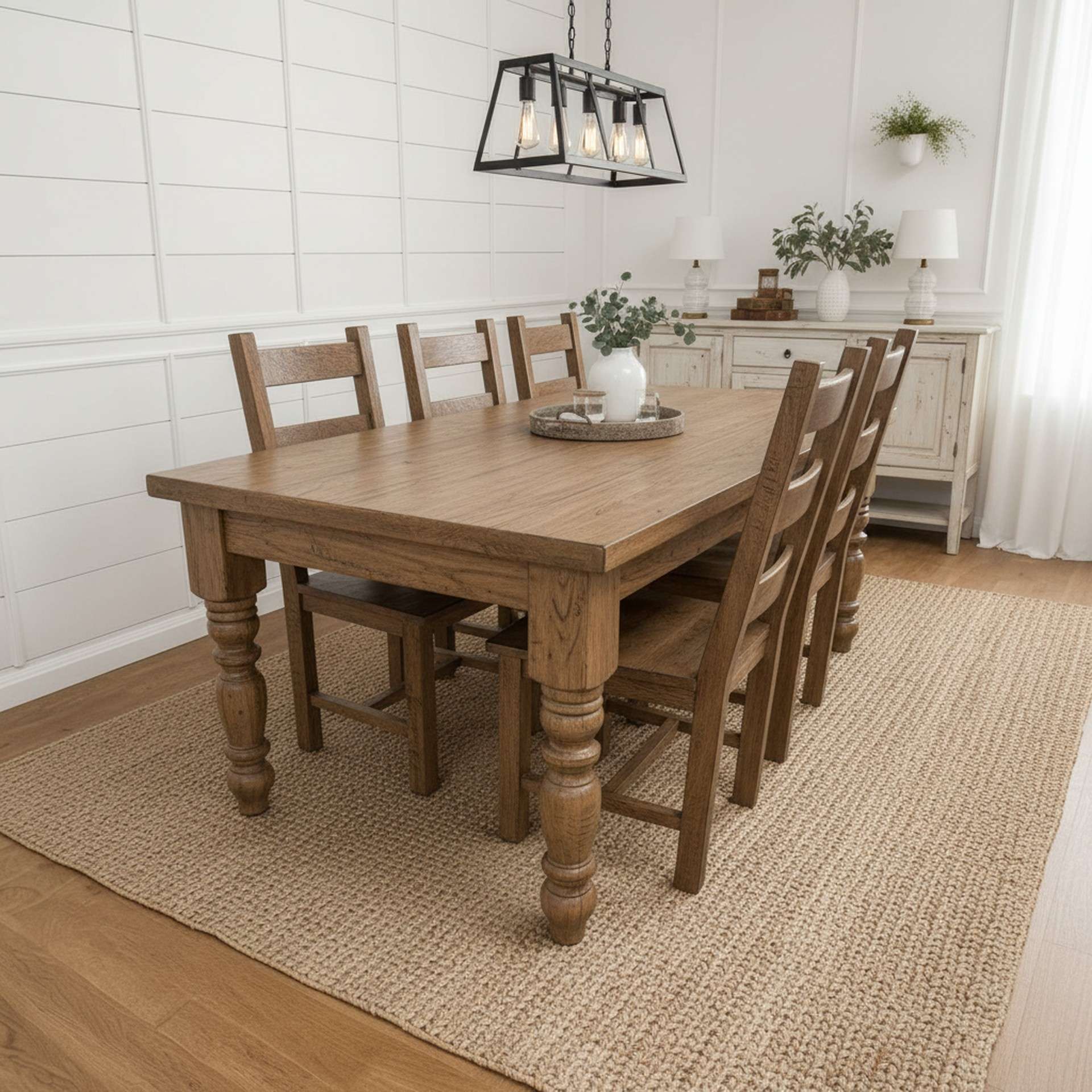 7' Manchester Oak Dining Set