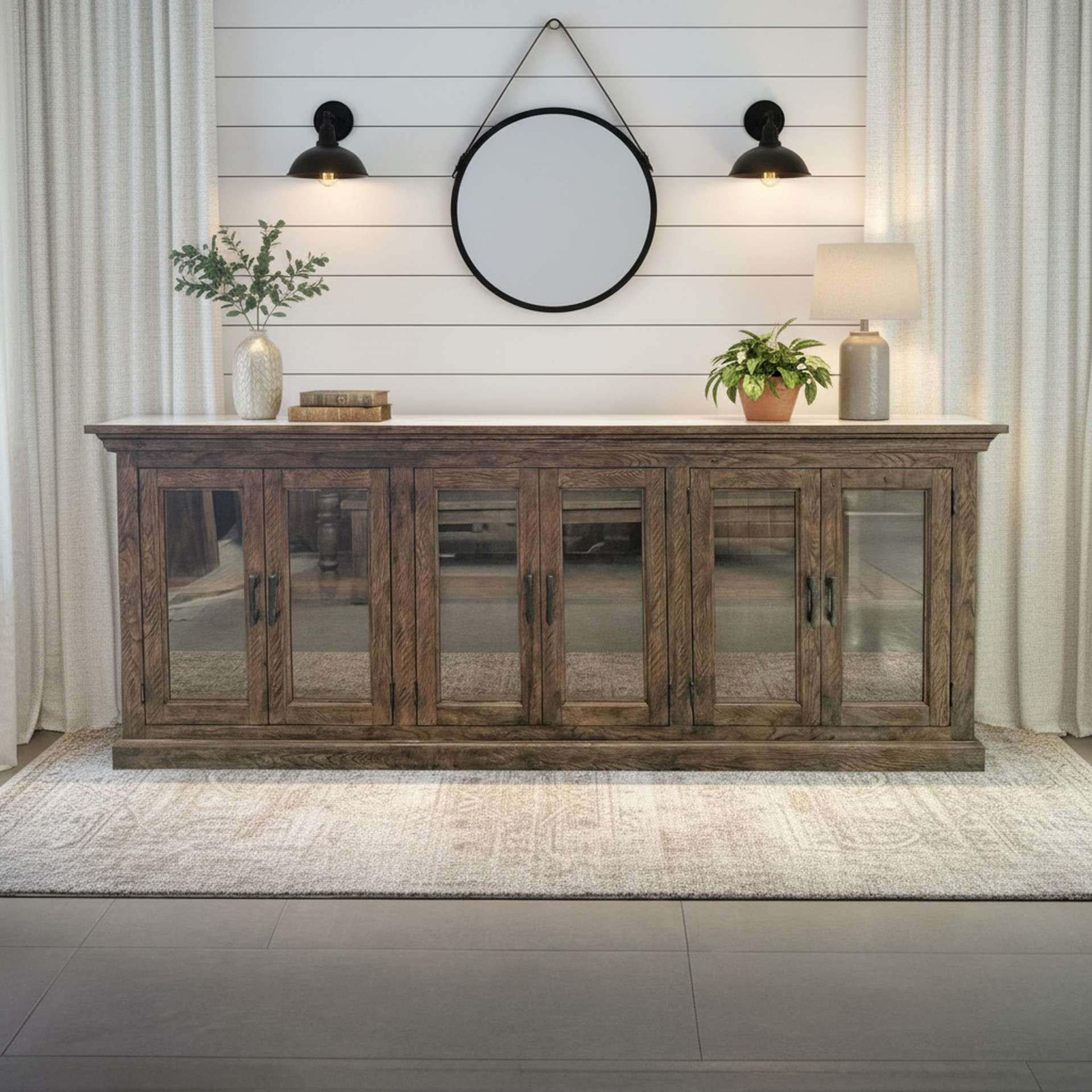 Oslo Oak 6 Door - Distressed Brown