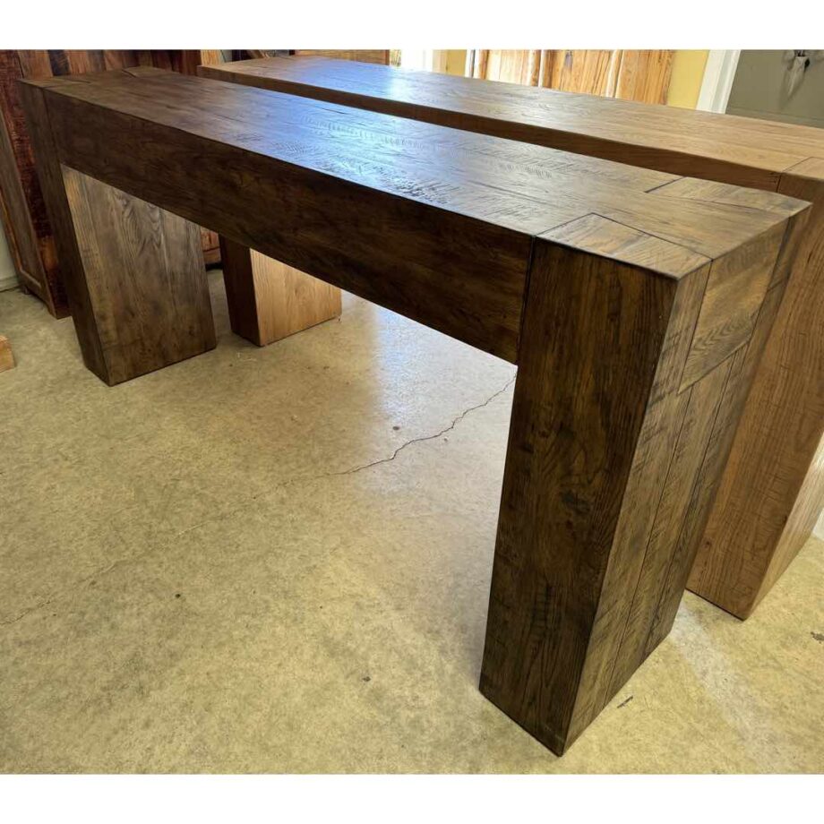 Newcastle Sofa Table - Distressed Brown