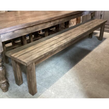 8' Oak Block Leg Bench