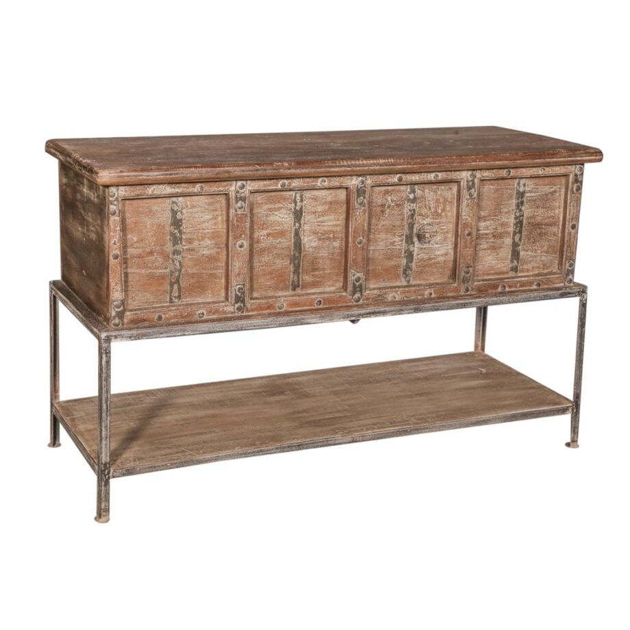 Trunk On Iron Stand
