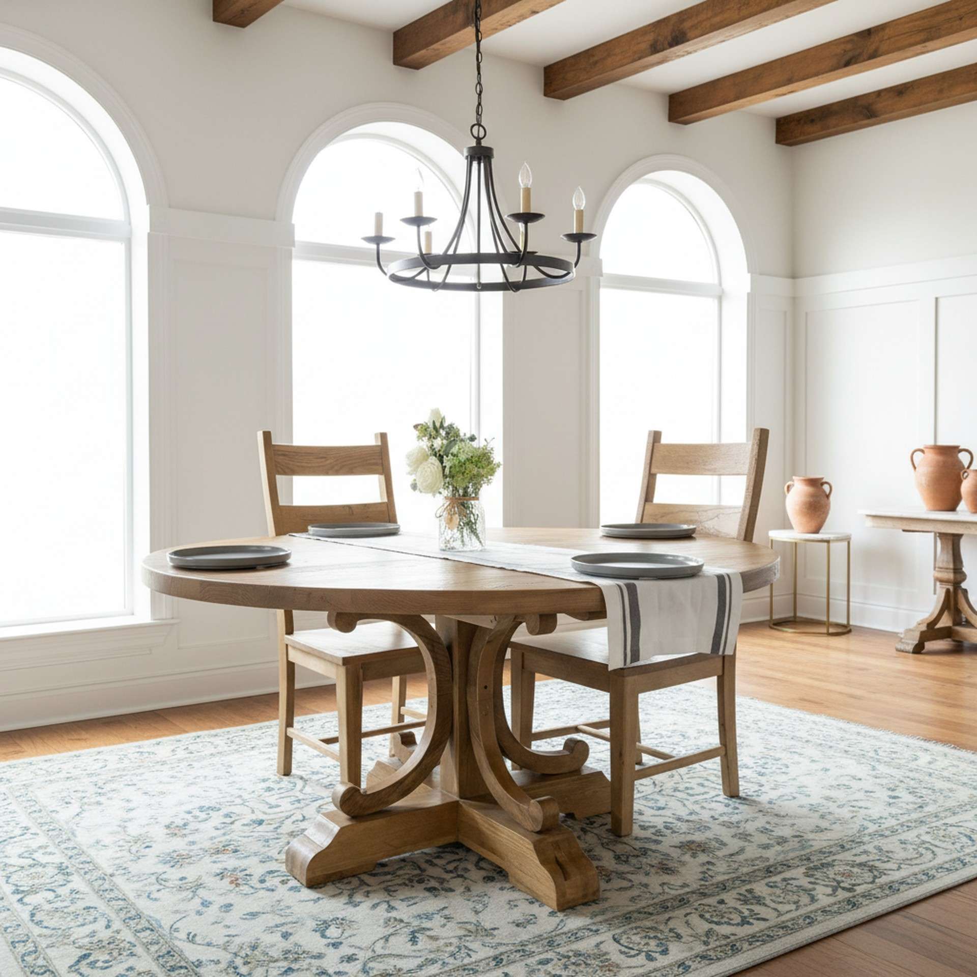 Devin Oak Dining Set