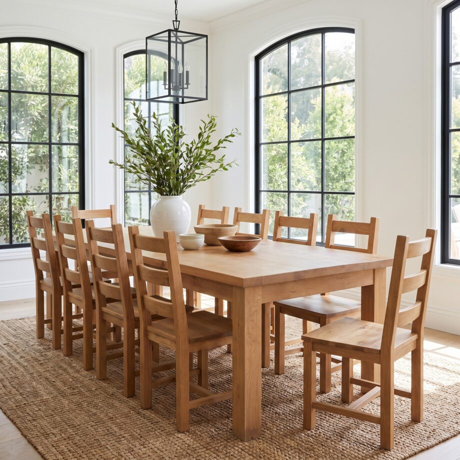 9' Dakota-Oak Dining Set