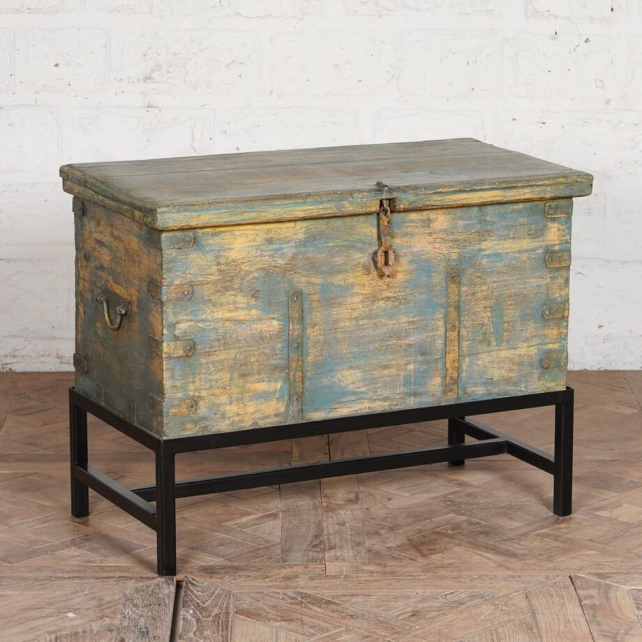 Trunk On Iron Stand