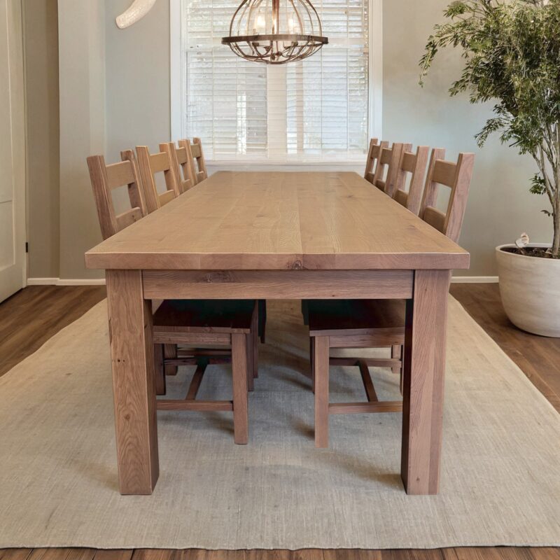 Dakota 7′ Oak Dining Set Rhone