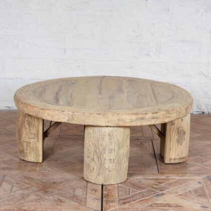 Teak Wheel Coffee Table