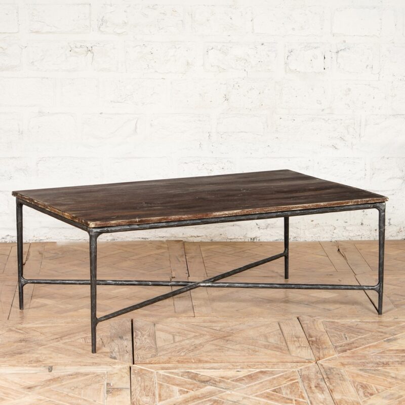 Metal & Wood Coffee Table