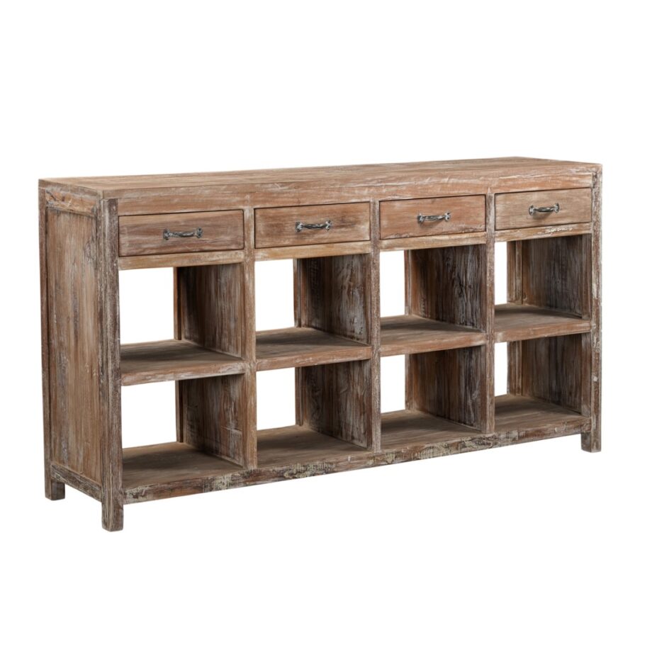 Four Drawer Open Sideboard