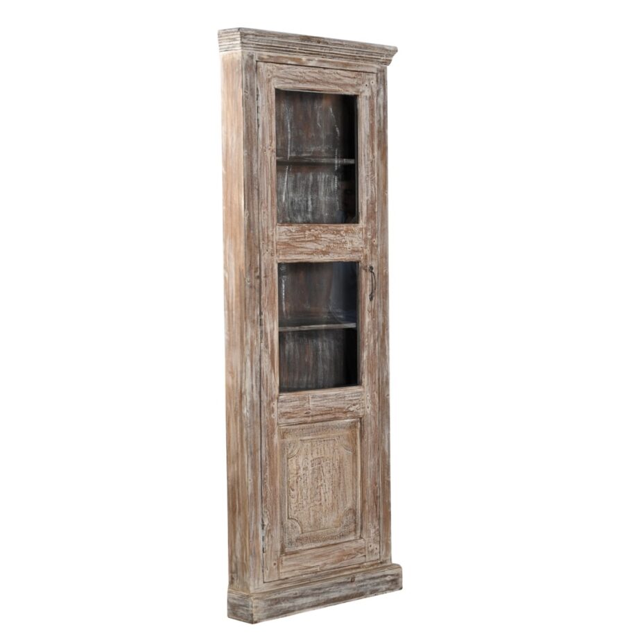 Glass Front Corner Cabinet
