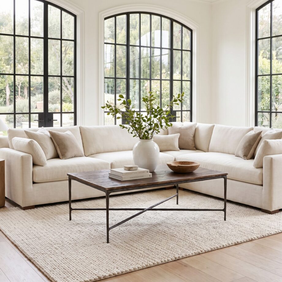 Metal & Wood Coffee Table