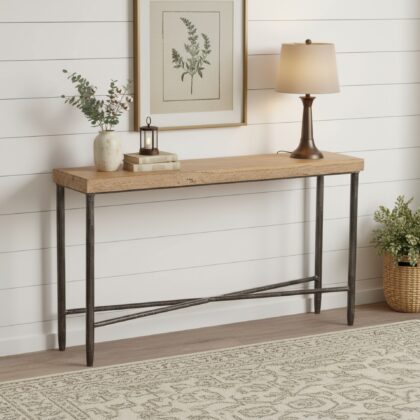 Metal Base Sofa Table
