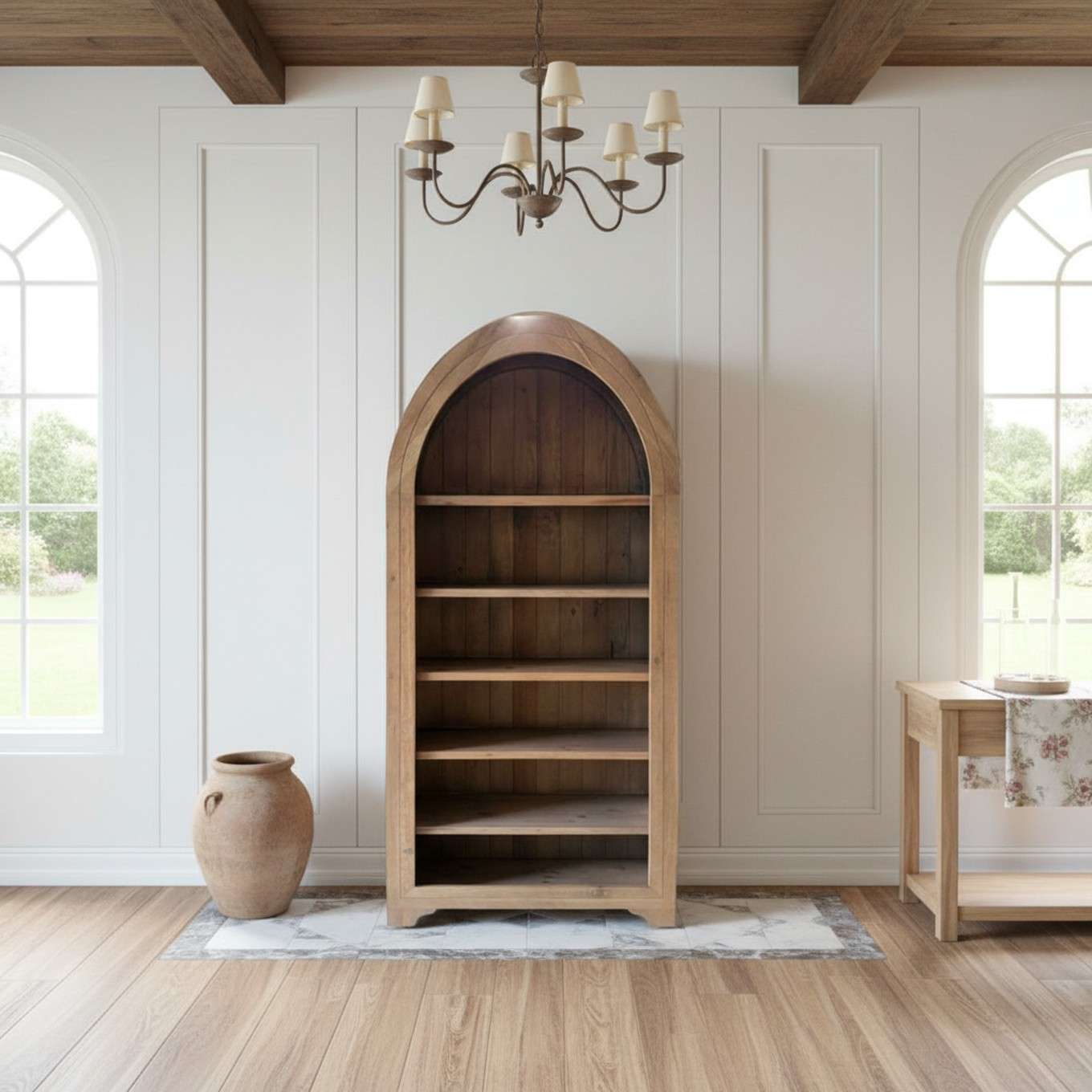 Melrose Oak Open Bookcase
