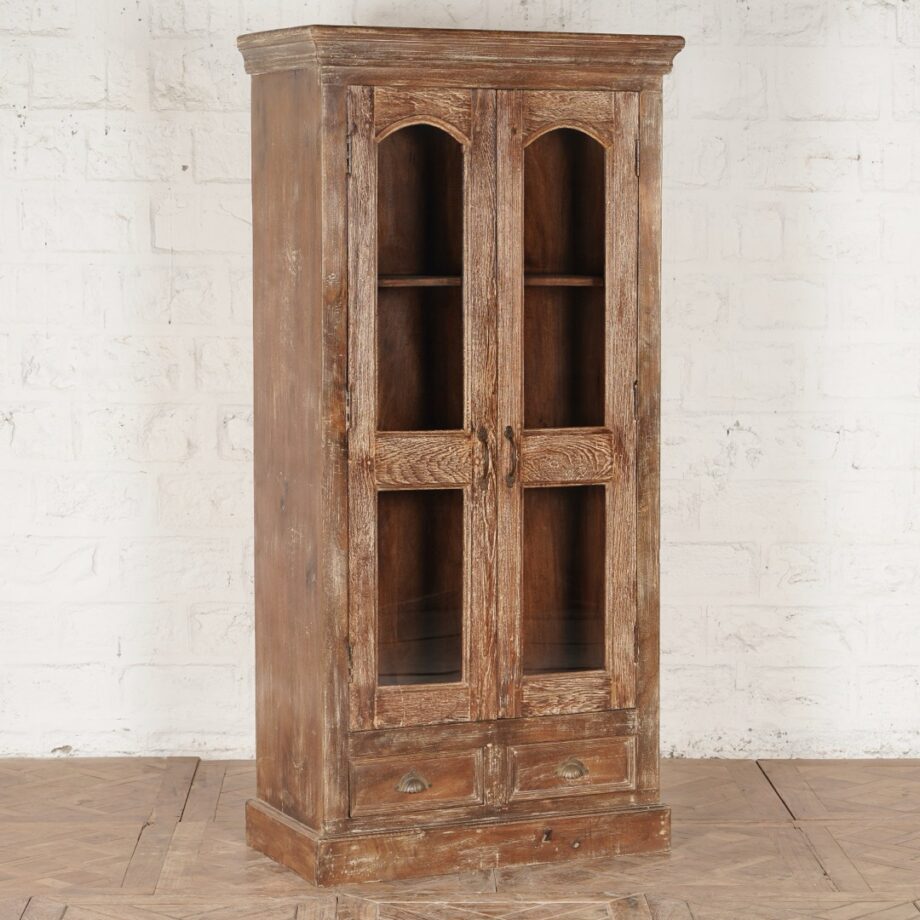 Two Door Glass Front Cabinet