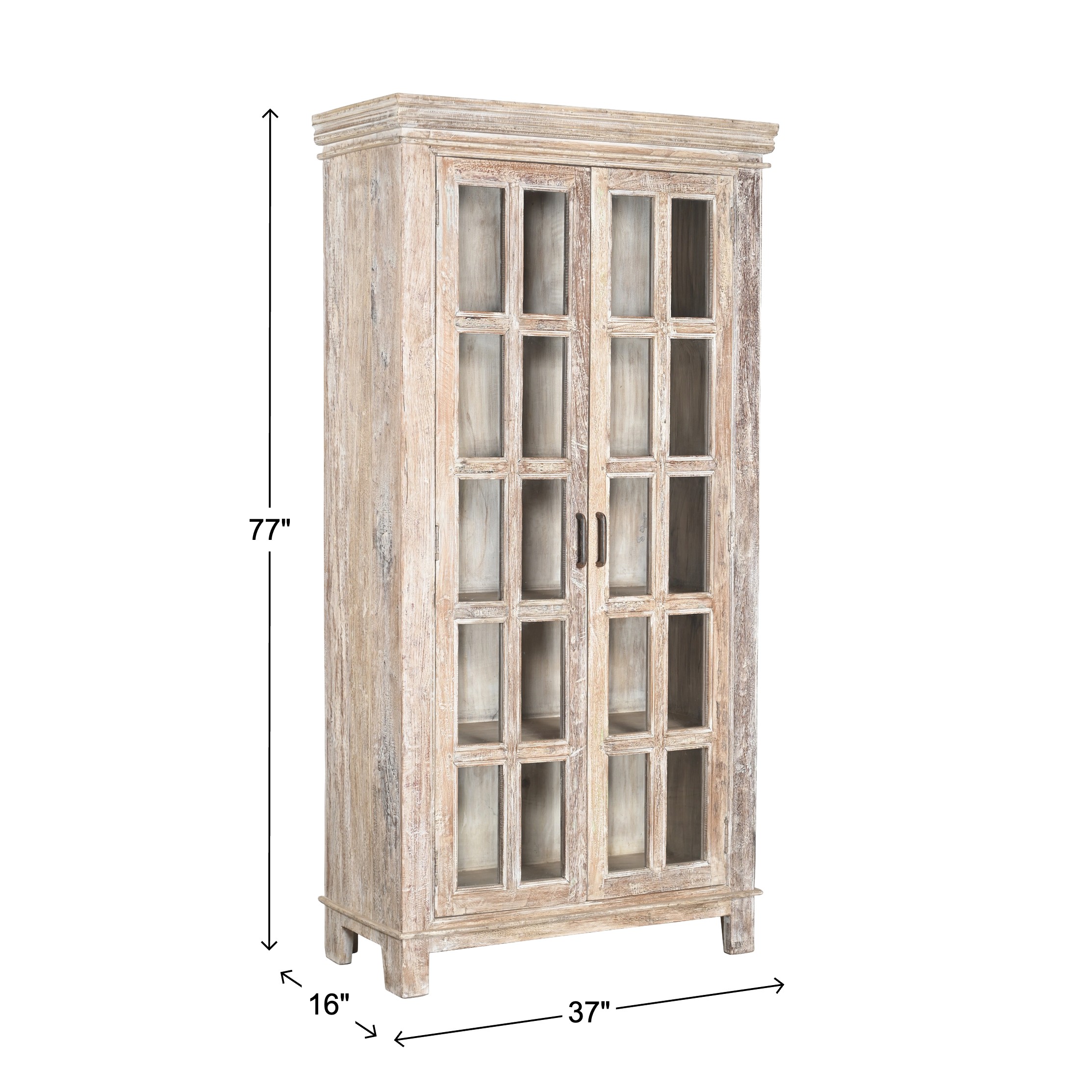 Two Door Glass Front Cabinet - Image 2
