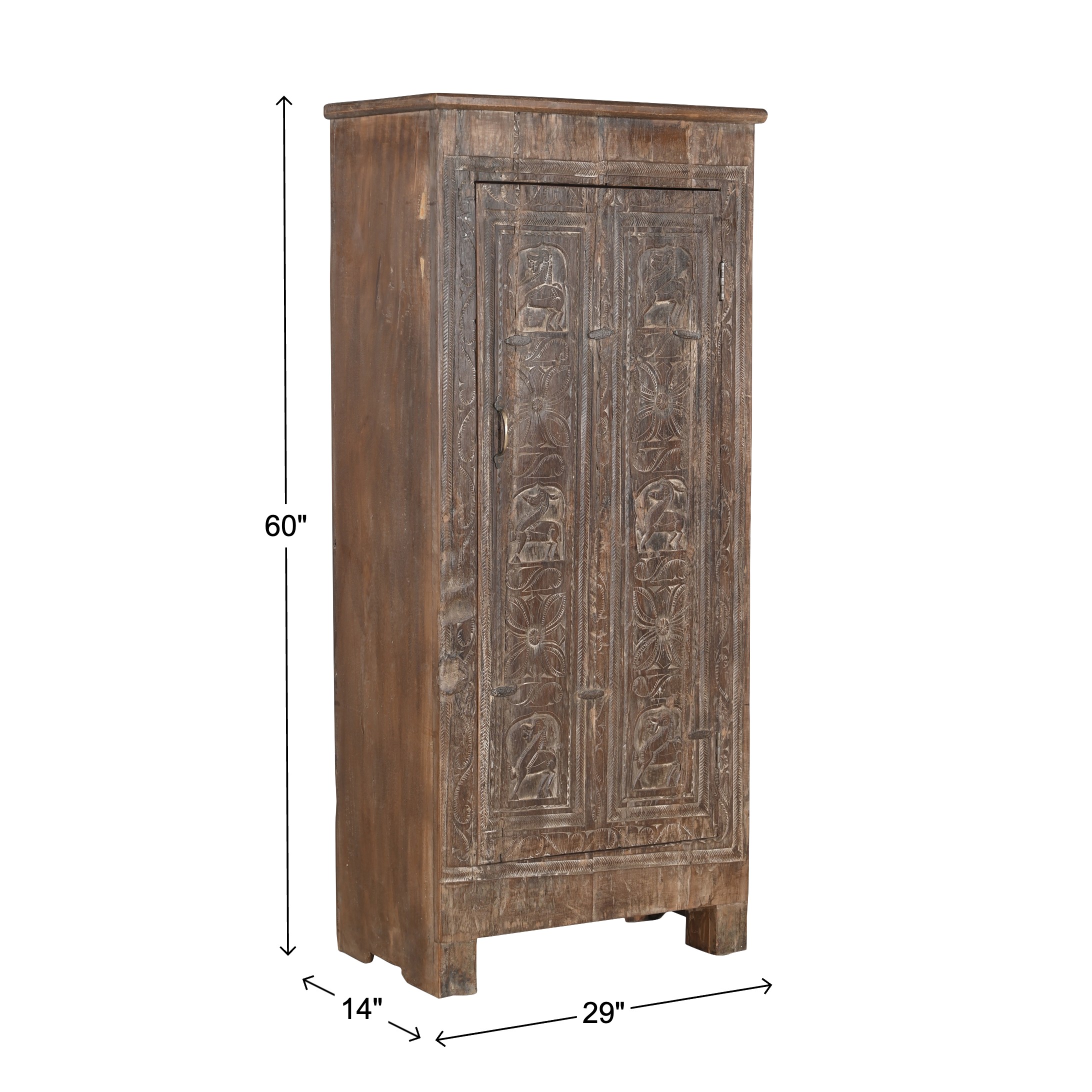 Carved Door Cabinet - Image 2