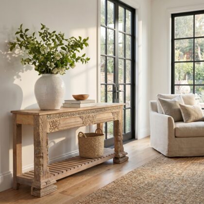 Carved Sofa Table