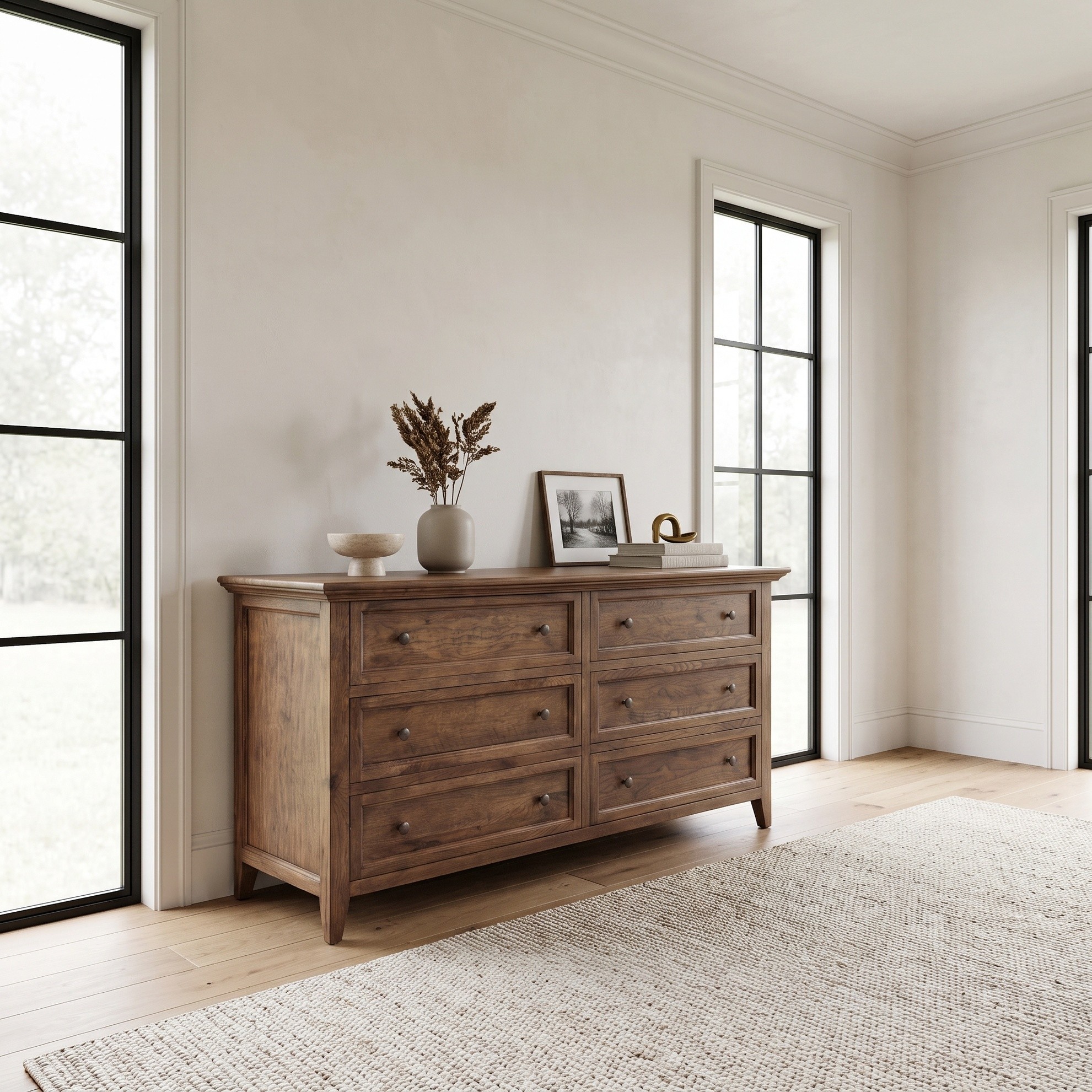 Ames 5 Piece Bedroom Set - Distressed Brown - Image 3
