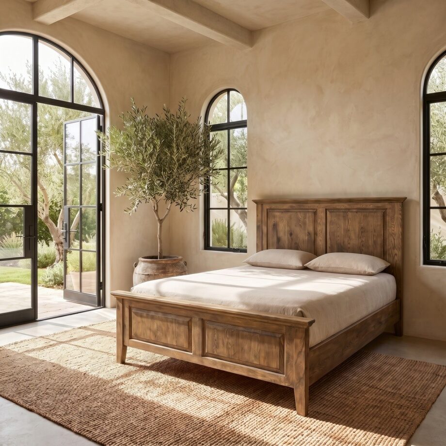 Ames Bed Distressed Brown