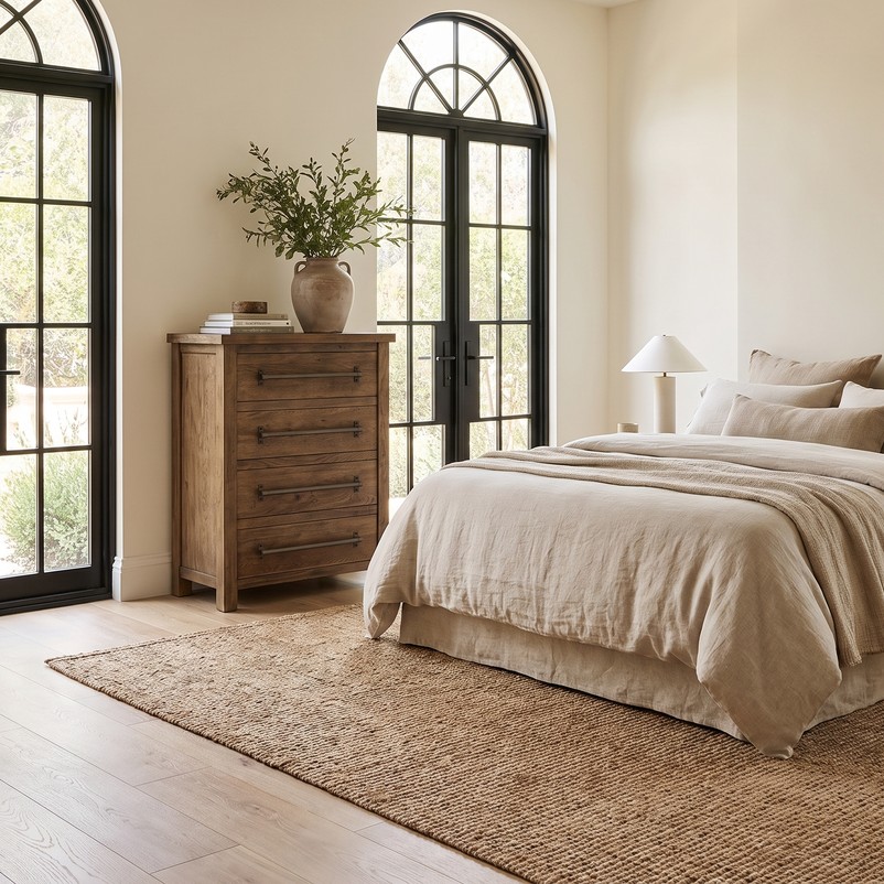 Brixton 5 Piece Bedroom Set- Distressed Brown - Image 3