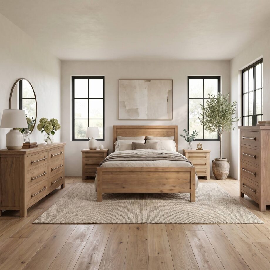 Brixton Bedroom Set- Rhone Oak