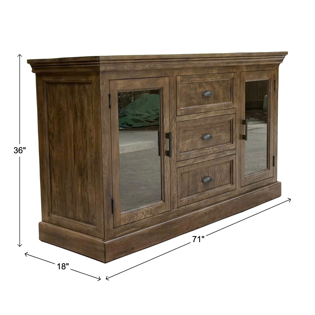 3 Drawer Oslo- Distressed Brown - Image 2