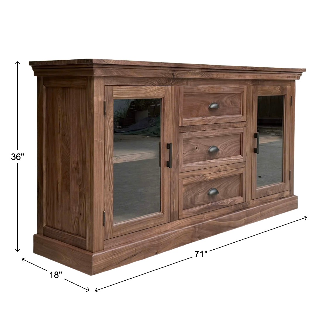 3 Drawer Oslo- Walnut - Image 2