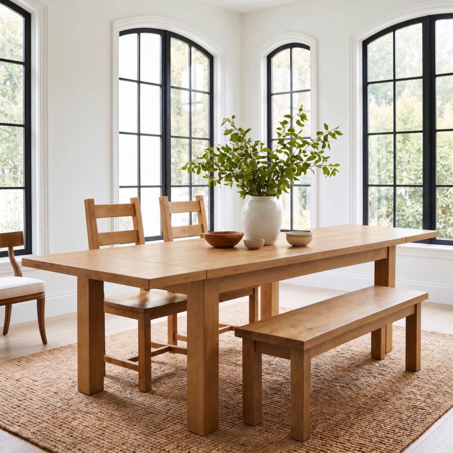 5′ Dakota Extension Dining Set- Rhone Oak