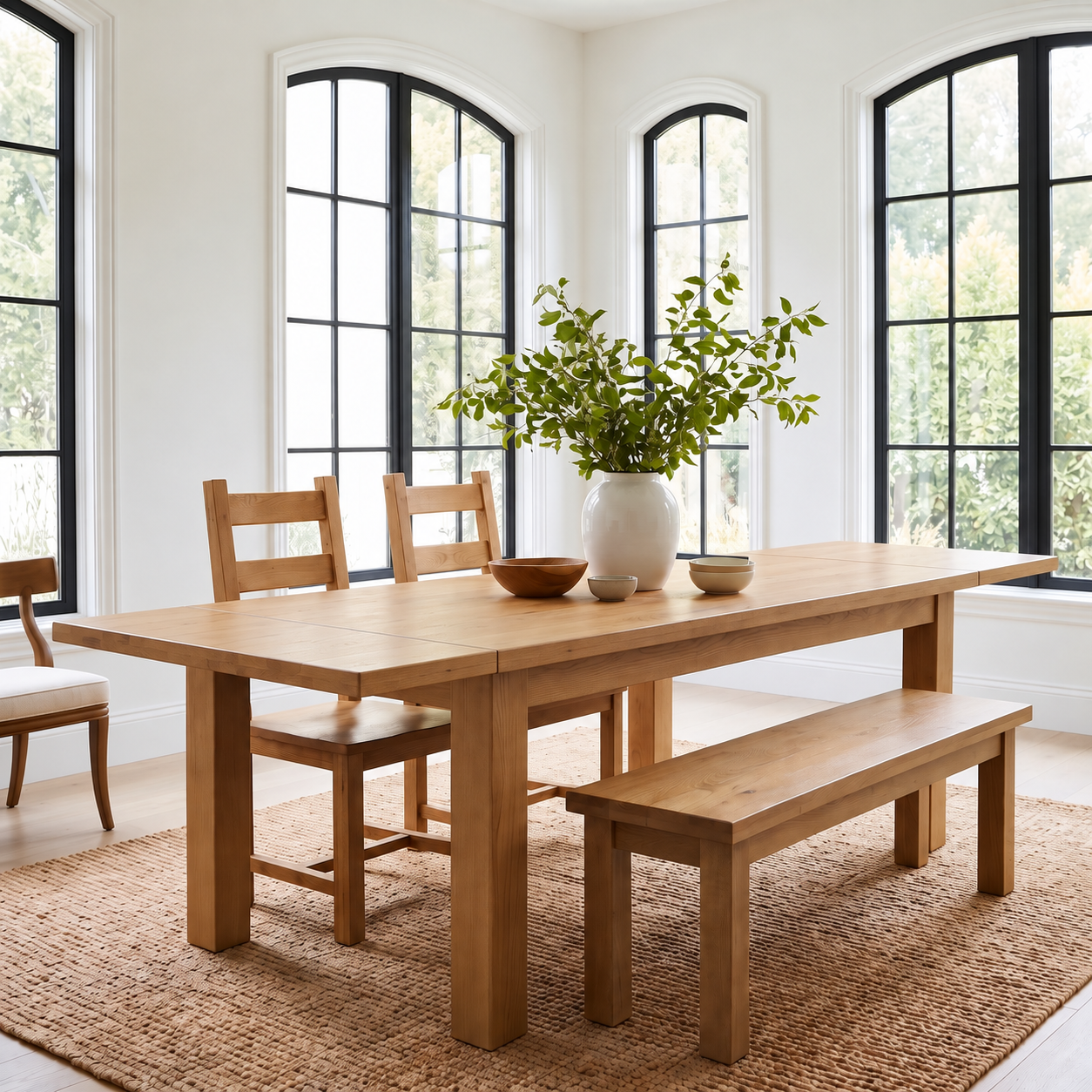 5′ Dakota Extension Dining Set- Rhone Oak