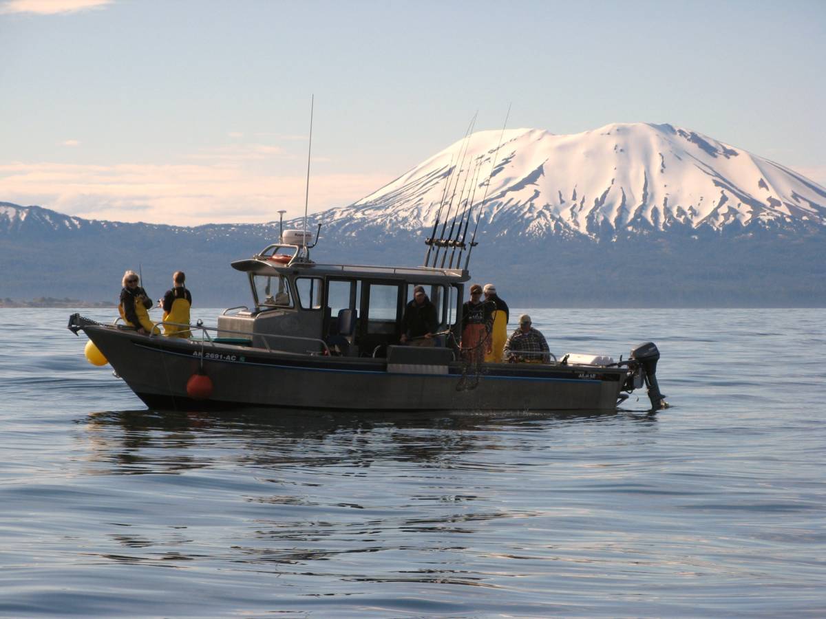 charter fishing in sitka, alaska with Mt. Edgecumbe