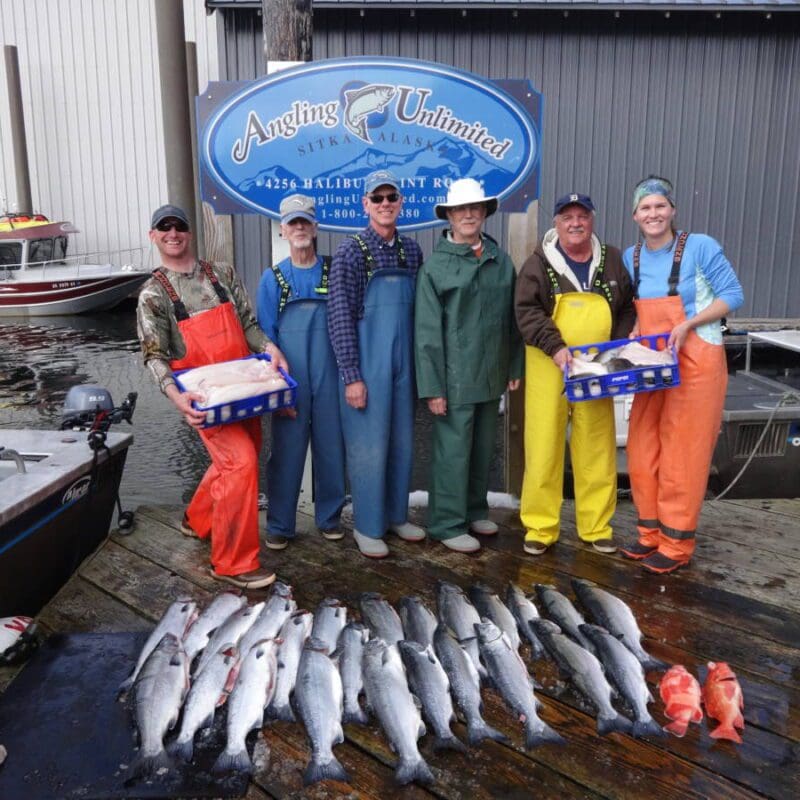 sitka fishing catch on dock
