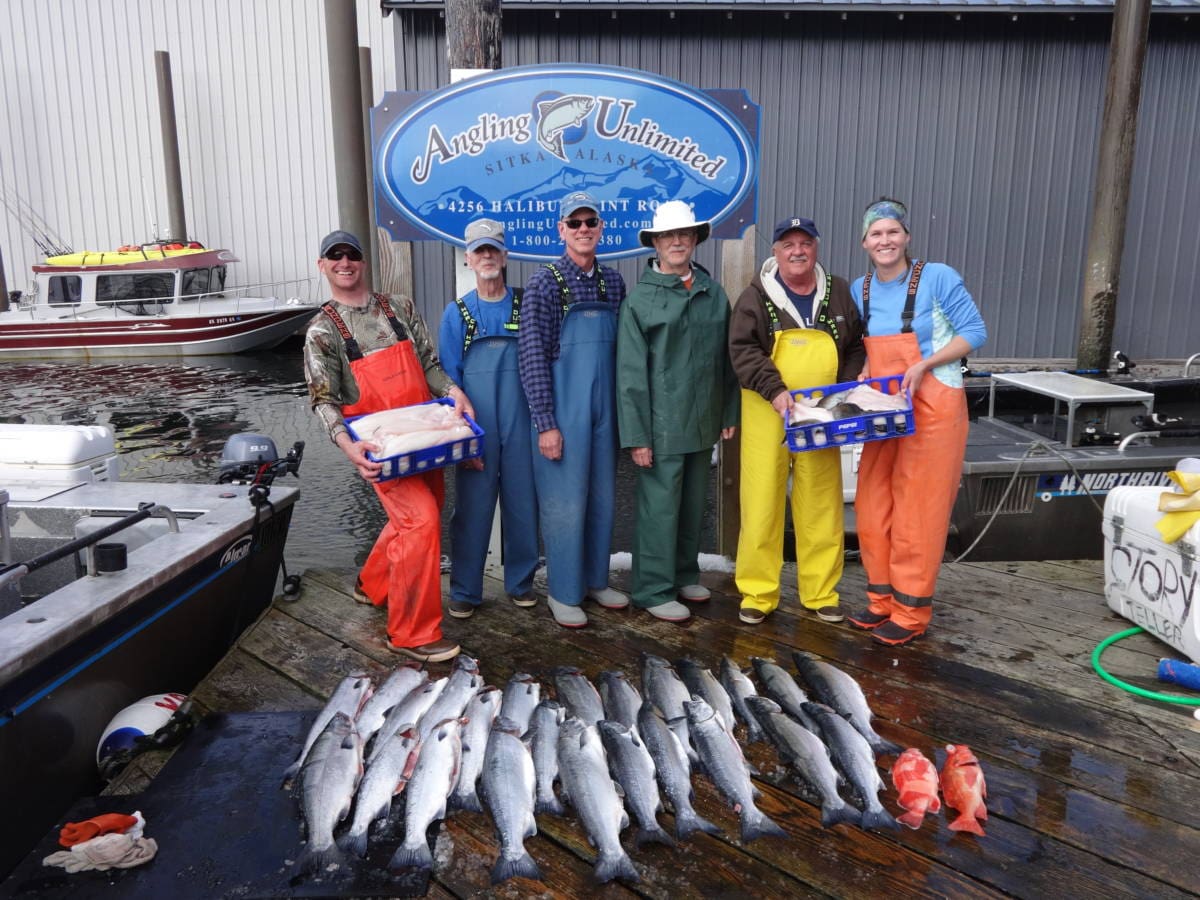 sitka fishing catch on dock