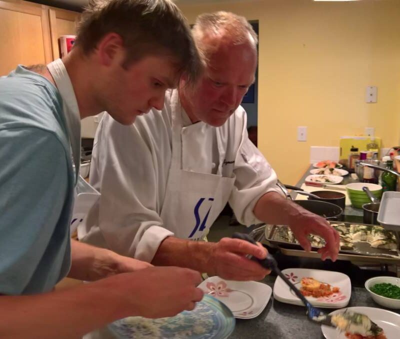 Angling Unlimited chef's cook dinner