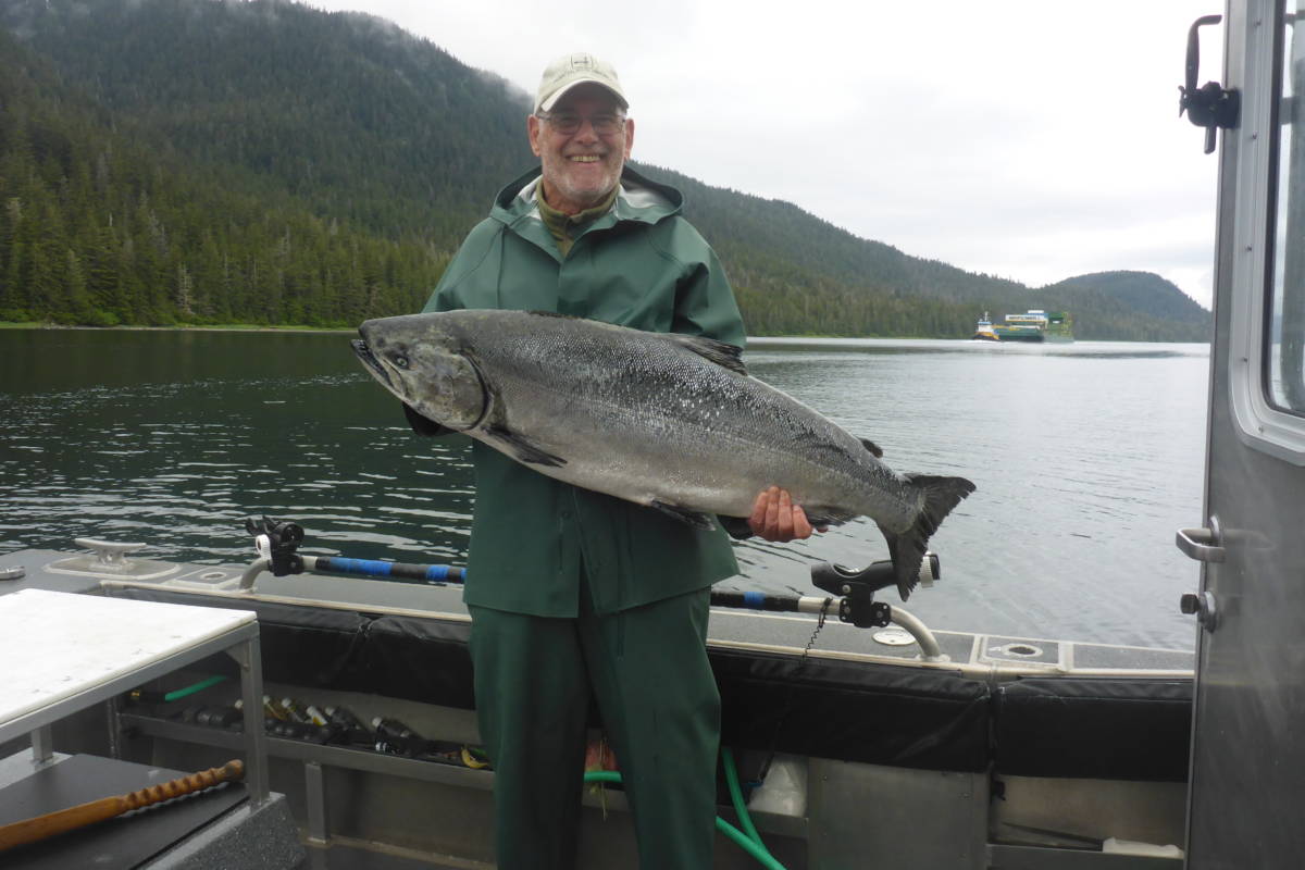 45 pound king salmon caught in sitka
