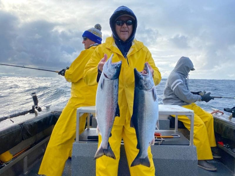 Greg Hart with Chum (left) & Silver (right)