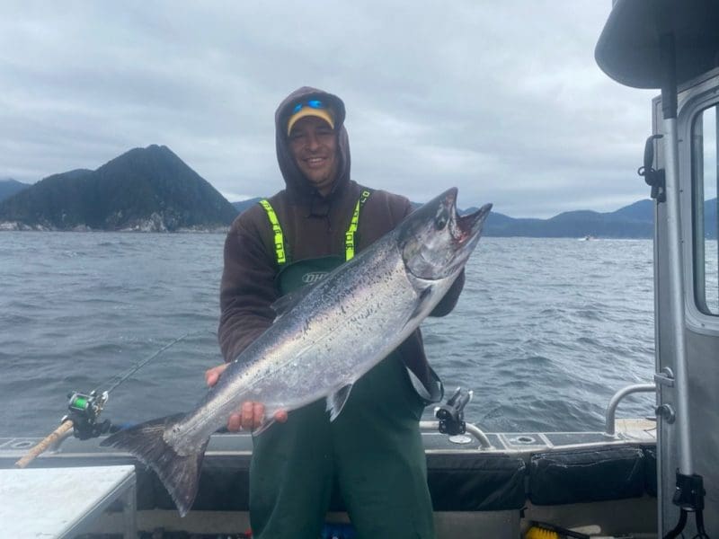 Chad Cottet with nice king with Angling Unlimited