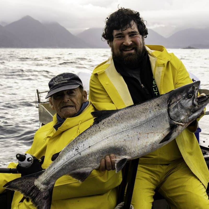 Father and son fishing
