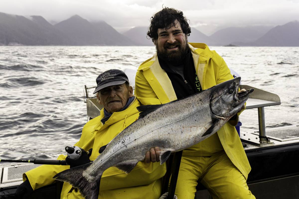 Father and son fishing