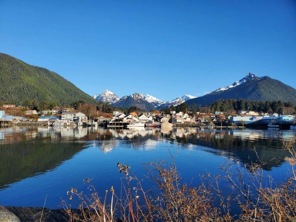 20221116_124314 Mountains in Sitka reflected in water