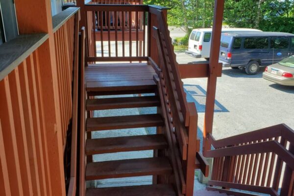 Exterior of a waterview suite in Sitka, Alaska