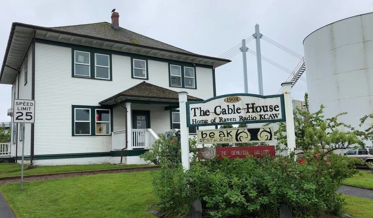 Outside of Beak Restaurant in Sitka, Alaska