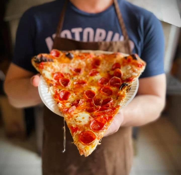 Pepperoni pizza from Fire Pizza in Sitka, Alaska