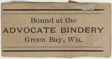 Advocate. Bindery picture number 1